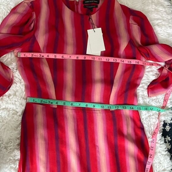 NWT Something Navy red goji bold striped dress size small - Picture 15 of 15